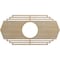 Ekena Millwork Chrysler Wood Fretwork Pierced Ceiling Medallion, Birch, 30"W x 15"H x 7 7/8"ID x 1/4"T CMWP30X15X0250CSBI - alternate 1